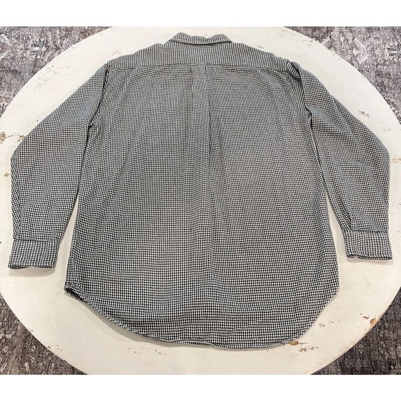 J.Crew Men Size LT Tall Oxford Cotton Long Sleeve Casual Shirt Sharks Tooth L - Picture 2 of 12